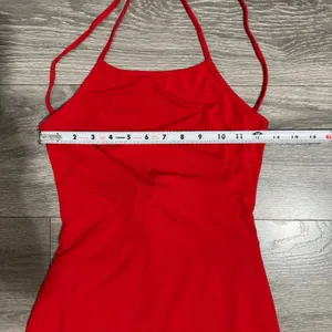 Red High Neck Maxi Dress S Halter Open Back‎ Lace Up Strappy Bodycon Formal Gown thumbnail 5