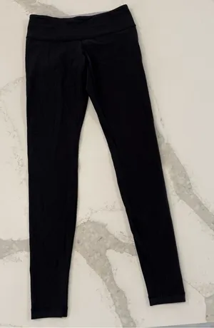 Lululemon Reversible Wunder Under Full Length Leggings Women’s 6 Black/Patchwork thumbnail 1