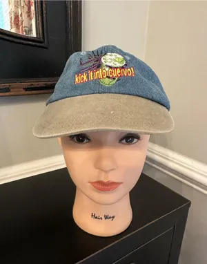 Kick It Into Cuervo Denim & Tan Baseball Cap Blue thumbnail 1