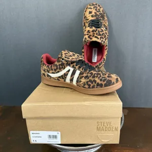 Streetwear Edgy Steve Madden Women Madrid Leopard Sneaker Size 7.5 Bujee Glam thumbnail 16