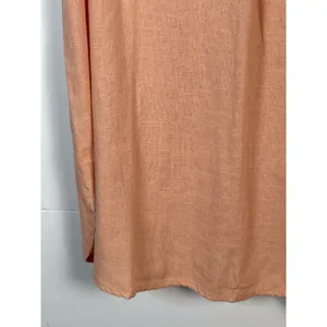 Lulus Dress M NWT Blush Pink Linen Blend Lace Up Shift Midi Pockets Resort thumbnail 8