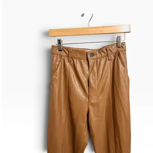 Abercrombie & Fitch The skinny ultra high rise Brown Faux Leather Pants 6S thumbnail 3