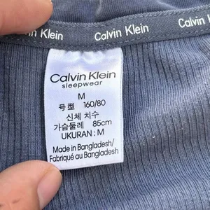 Calvin Klein Sleepwear Henley Long Sleeve Top Gray Women’s Medium CK Logo thumbnail 3