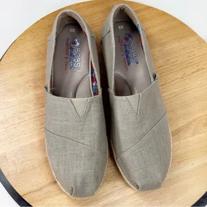 Bobs‎ by Skechers Highlights High Jinx Canvas Wedge Espadrille Shoes Tan 9 thumbnail 11