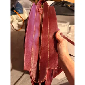 Dooney & Bourke Womens Tote Bag Large Burgundy Saffiano Leather Zip Top Shopper thumbnail 6