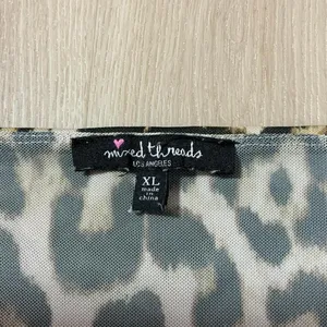 Mixed Threads Leopard Print‎ Ruched Halter Top Scarf Bandana Top Women XL thumbnail 5