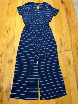 Old Navy Women’s Blue Striped Jumpsuit Size Medium - C1-337 thumbnail 7