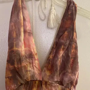 Nectar clothing Brown & Pink Tie Dye Romper M Medium Bust 34” 36” Viscose thumbnail 2