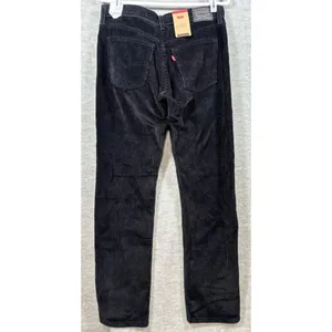 Levi's‎ Women's Corduroy Black Pants 29x30 Casual Straight Winter thumbnail 2