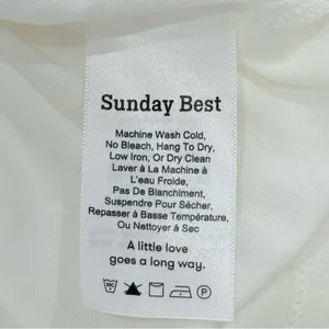 Aritzia Sunday Best Minerva Peplum Top XS White Short Sleeve Chic Spring Minimal thumbnail 11