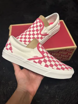 VANS off the wall checkerboard pink slip on shoes sneakers women’s 8 new thumbnail 2