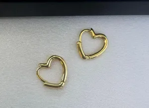 Love Heart Stud Earrings for Women Gold thumbnail 1