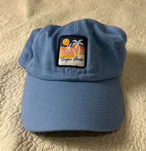 Light Blue Baseball Cap with Tropical Patch thumbnail 1