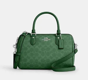 NWT Coach Medium Rowan Satchel Bag In Signature Canvas CV961 Bright Jade thumbnail 6