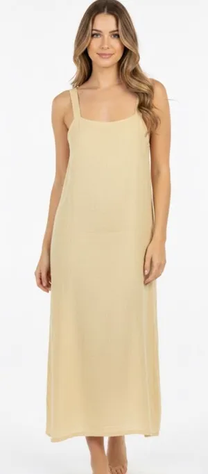 Vintage yellow maxi dress size medium thumbnail 1
