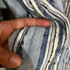 Karen Kane Knee Length Long Sleeve Blue & White Textured Dress XS #768 thumbnail 7
