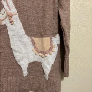 LC Lauren Conrad Brown Sweater with Llama Motif thumbnail 8