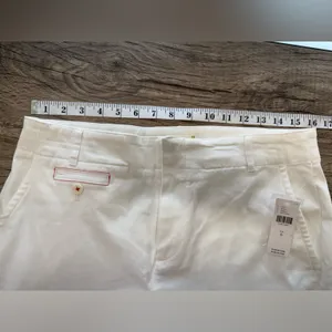 Anthropologie Maeve‎ Ivory White Cropped Pants size 6 NWT thumbnail 4