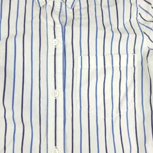 Madewell Ex-Boyfriend Shirt XS Blue White Stripe Button Down Cotton Top thumbnail 6