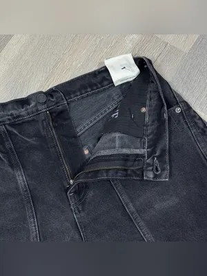 Free People Olsen Cuffed Barrel Jeans Black 28 Baggy Streetwear High Rise Grunge thumbnail 9