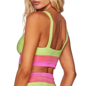 Beach Riot Womens Watermelon Lemonade Metallic Mackenzie Bikini Swim Top Size S thumbnail 2
