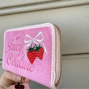 Juicy Couture terrycloth Pink Wallet with Strawberry Design thumbnail 2