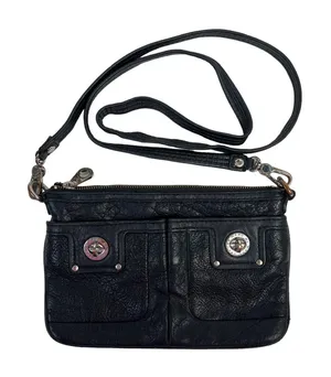 Marc By Marc Jacobs Black Pebbled Leather Adjustable Crossbody Messenger Bag thumbnail 1