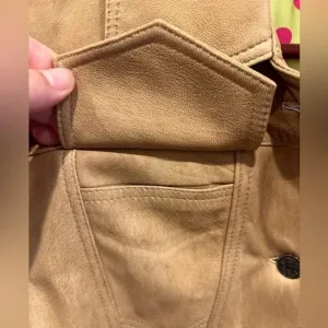 Bolsa Leather Jacket Tan Nude Beige size Medium‎ Brown thumbnail 3