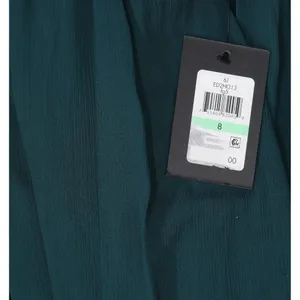 DKNY Chiffon Balloon-Sleeve Faux Wrap Side Slit Maxi Dress Forest Green 8 thumbnail 3