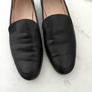 J.Crew Cecile Leather Smoking Slippers Loafers Black 7 Minimalist Classic Flats thumbnail 8