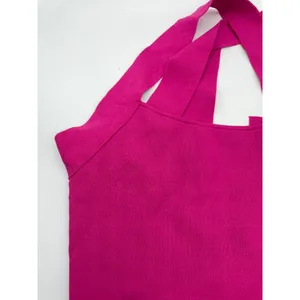NEW NBD Tia Tie Back Top in Fuchsia Sz S Pink thumbnail 4