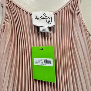 Sam Edelman Hammered Satin Plisse Midi Dress Blush Pink S NWT balletcore satin thumbnail 11