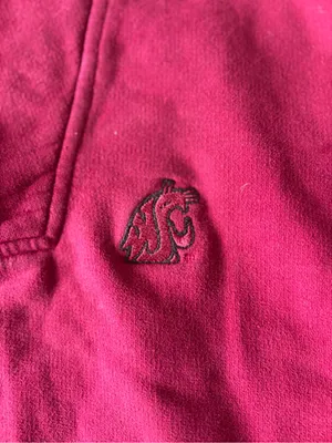Cutter & Buck 1-4 Zip Sweatshirt Women Medium Red Maroon WSU Cougars Vintage thumbnail 2