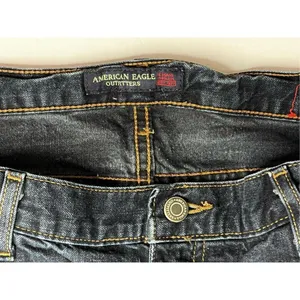 American Eagle Bootcut Wide Leg Pocket‎ Embroidered Details Blue Jean sz 12 thumbnail 2