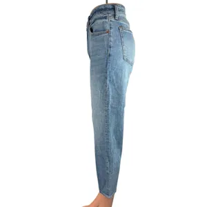 Abercrombie & Fitch Curve Love High Rise Straight Leg Denim Mom Jeans Pants 25 thumbnail 2