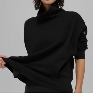 Alo Yoga Hazy Mock Neck Pullover Black XS thumbnail 1