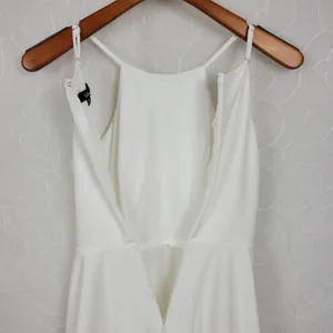 Lulus Womens Irresistible Charm Dress X Small White Fit & Flare‎ Mini thumbnail 6