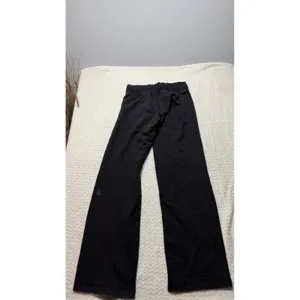 Lululemon Athletica Still Pant Black Wide Leg Cotton Yoga Lounge Size 4 thumbnail 2