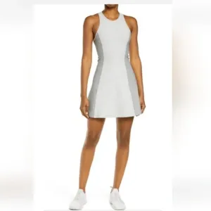 Outdoor Voices Athena Athletic Dress‎ Dove / Ash Gray Grey Pickleball Mini Dress thumbnail 6
