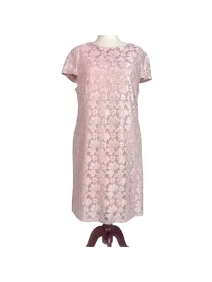 Scarlett Nite Lace Overlay MOB Cocktail Dress Pink 20W Floral Wedding Tea Shower thumbnail 2