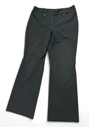 Ann Taylor‎ Signature Dark Gray Wide Leg Dress Pants Business Office 4 Petite thumbnail 1