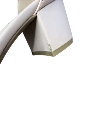 Lulu's Blush and White Block Heel Ankle-Strap Sandals thumbnail 5