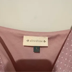 Alredine polka dot tiered babydoll dress dusty pink size large‎ thumbnail 3