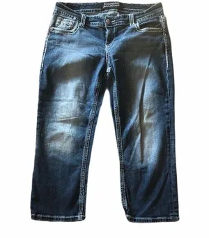 Maurices Premium Crop Jean Bling Pockets 18X22 Stretch Runs Small Measurements thumbnail 1
