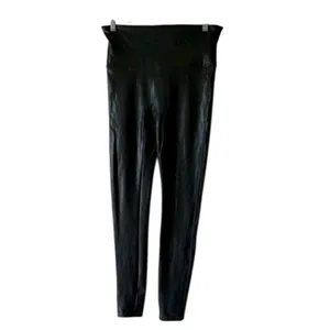 SPANX Faux Leather Leggings Size L Black Tummy Shaping‎ thumbnail 2