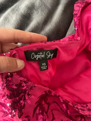 Crystal Sky Pink Sequined Mini Dress thumbnail 3