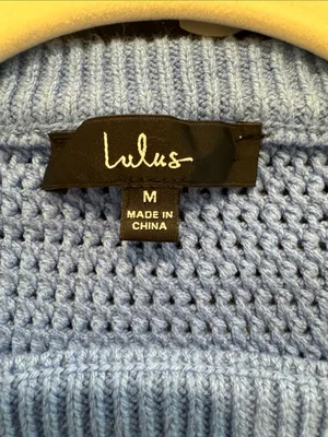 Lulus Periwinkle knit crop tank thumbnail 3