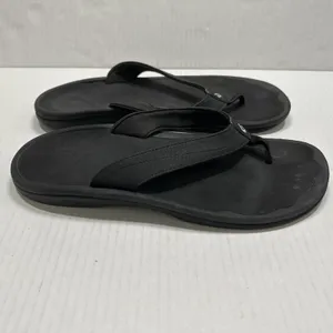 OluKai Ohana Shoes Womens Size 10 EU‎ 40 Black Flip Flop Sandals Comfort Casual thumbnail 3