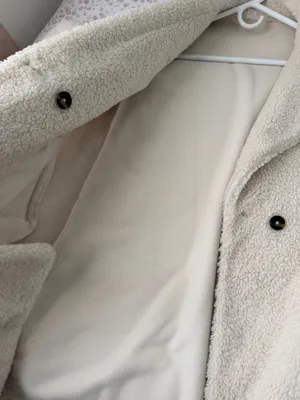 Cream fur jacket long  thumbnail 5
