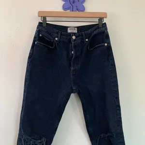 28 Riley High Rise Straight Crop Jeans Unseen Dark Wash Indigo Blue thumbnail 6